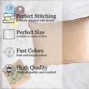 Velvet Cushion Cover With Piping - Perfect for Home Décor Rectangular Set of 2 ,Brown